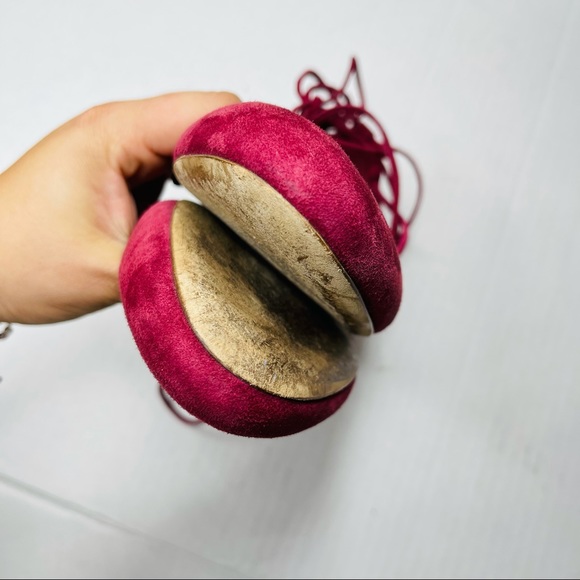 DIANE VON FURSTENBERG lace up ballet flats in wine - Picture 8 of 8